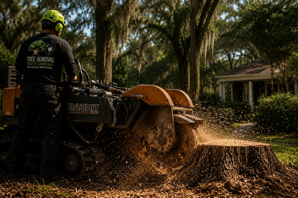 Stump grinding service